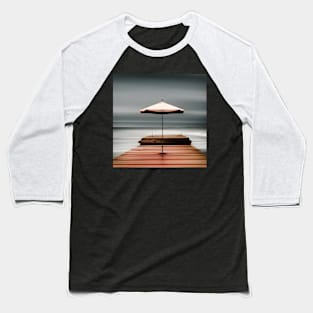 Minimalist Beach Landscape Baseball T-Shirt